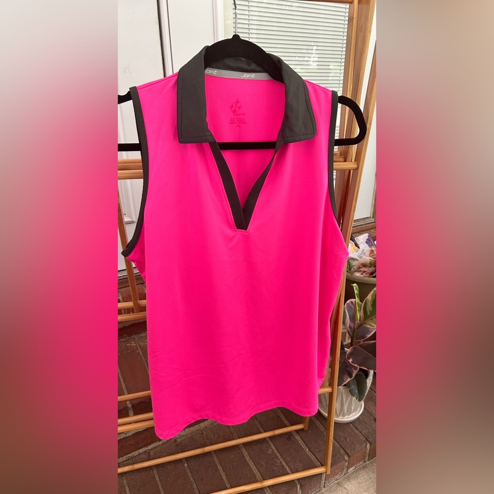 Jofit Hot Pink Sleeveless Golf Top